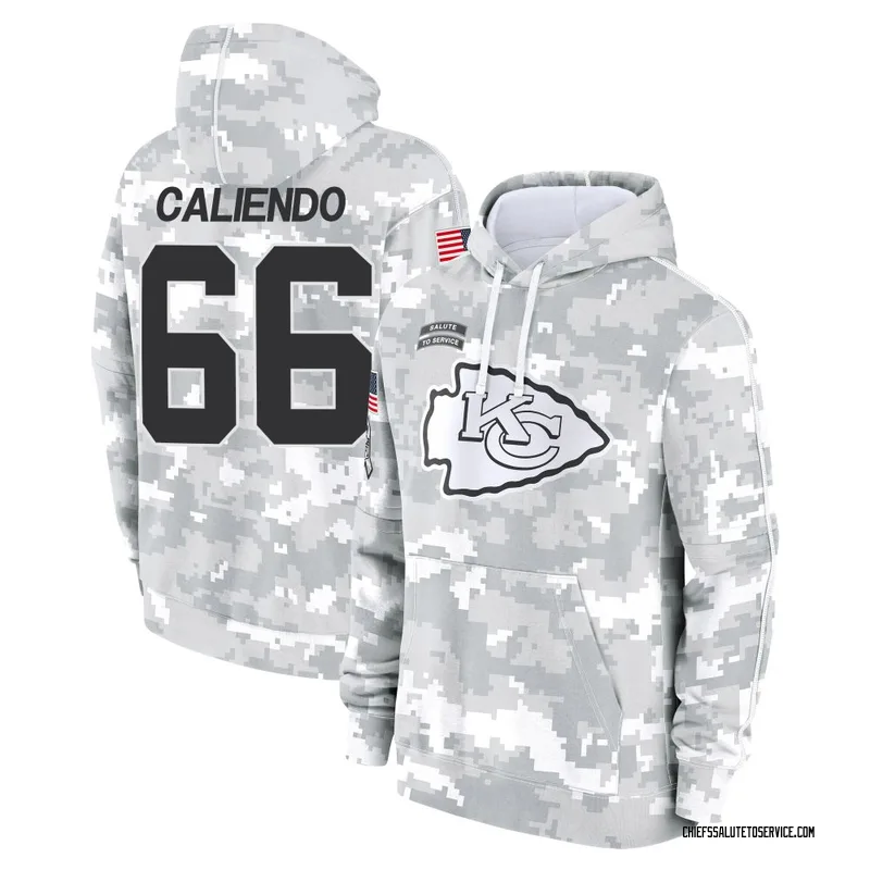 Men's Mike Caliendo Kansas City Chiefs Camo Arctic 2024 Salute to Service Club Fleece Pullover Hoodie