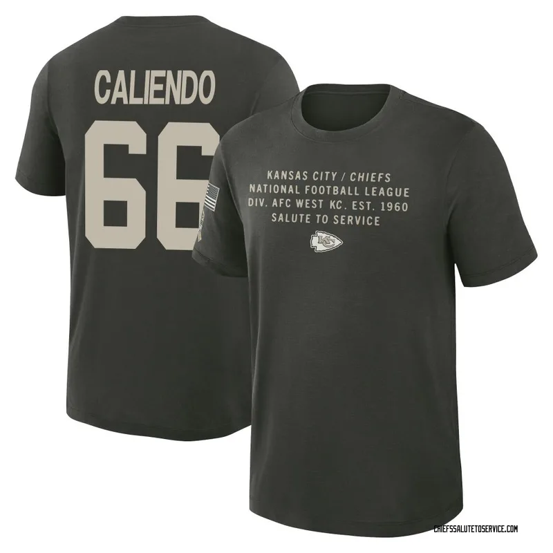 Men's Mike Caliendo Kansas City Chiefs Green Dark/ 2025 Salute to Service Sideline Slub T-Shirt