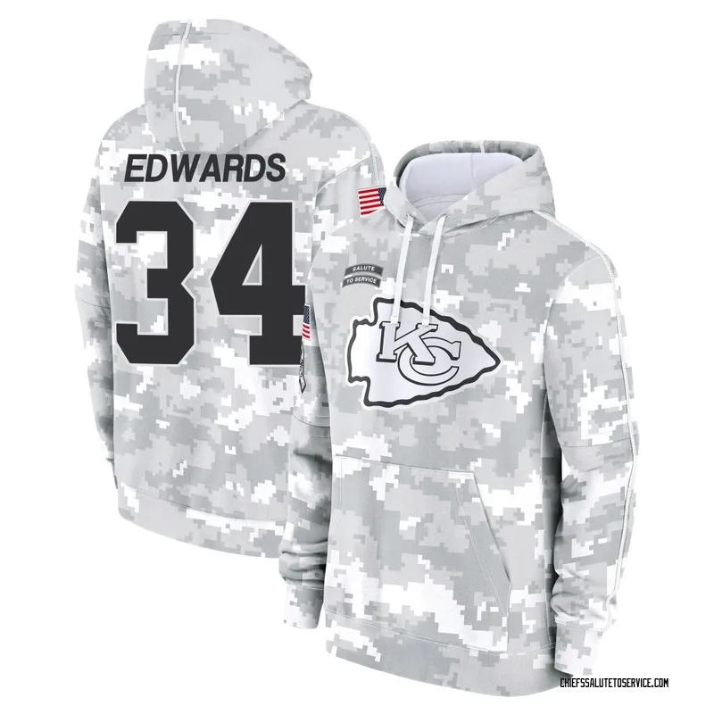 Men's Mike Edwards Kansas City Chiefs Camo Arctic 2024 Salute to Service Club Fleece Pullover Hoodie