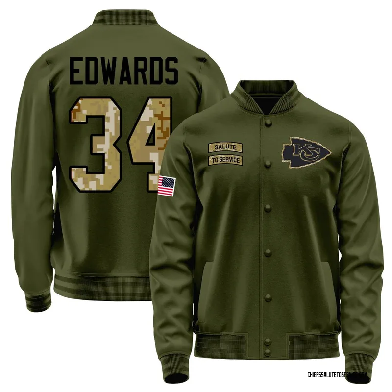 Men's Mike Edwards Kansas City Chiefs Olive Salute to Service Sideline Performance Jacket