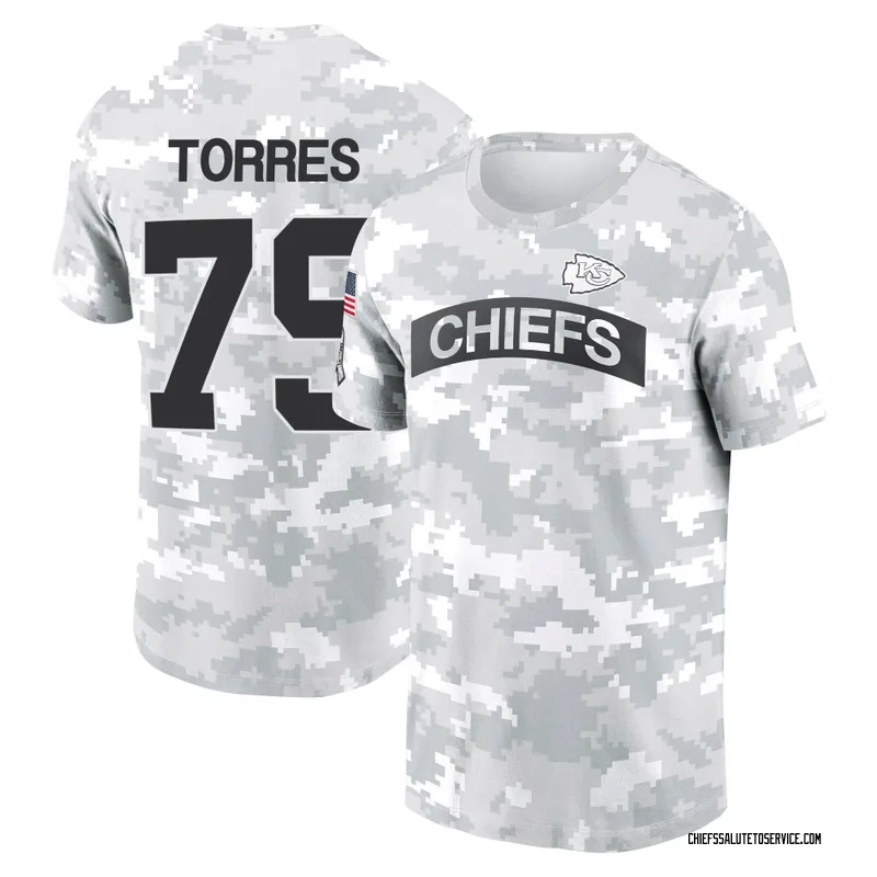 Men's Nick Torres Kansas City Chiefs Camo Arctic 2024 Salute to Service Performance T-Shirt