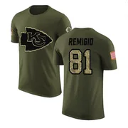 Men's Nikko Remigio Kansas City Chiefs Legend Olive Salute to Service T-Shirt