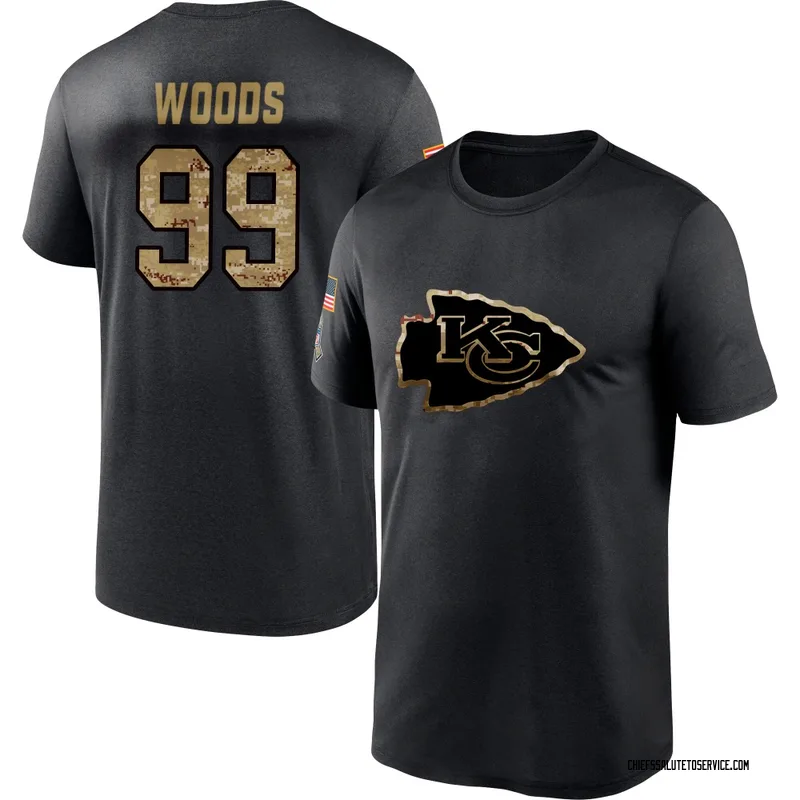 Men's Peter Woods Kansas City Chiefs Black 2020 Salute To Service Performance T-Shirt