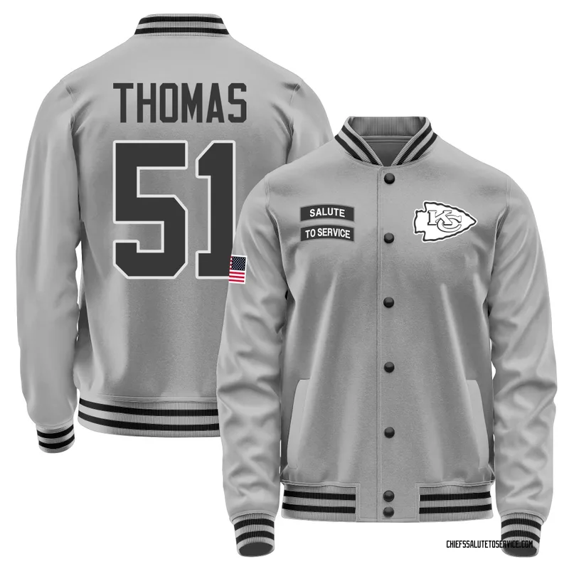 Men's R Mason Thomas Kansas City Chiefs Gray Salute to Service Performance Jacket