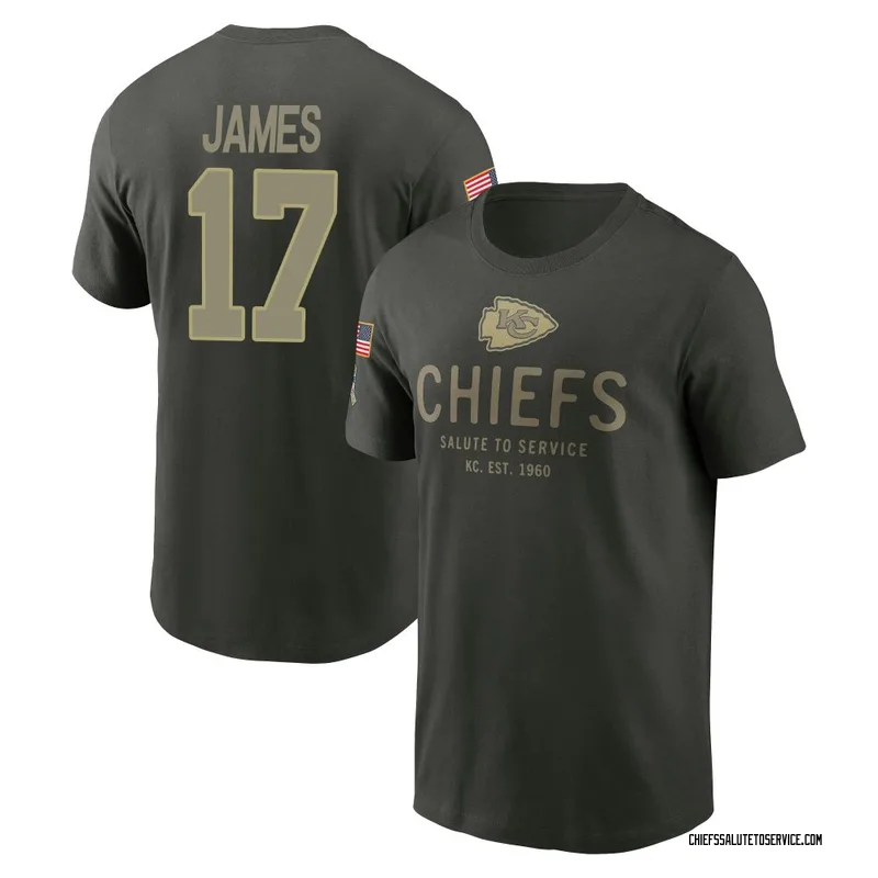 Men's Richie James Kansas City Chiefs Green Forest/ 2025 Salute to Service Sideline Primary Edge T-Shirt