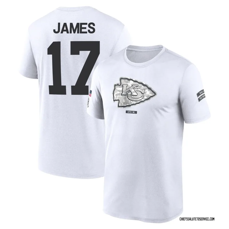 Men's Richie James Kansas City Chiefs Legend White 2024 Salute to Service Performance T-Shirt