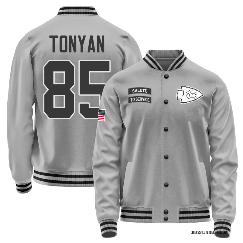 Men's Robert Tonyan Kansas City Chiefs Gray Salute to Service Performance Jacket