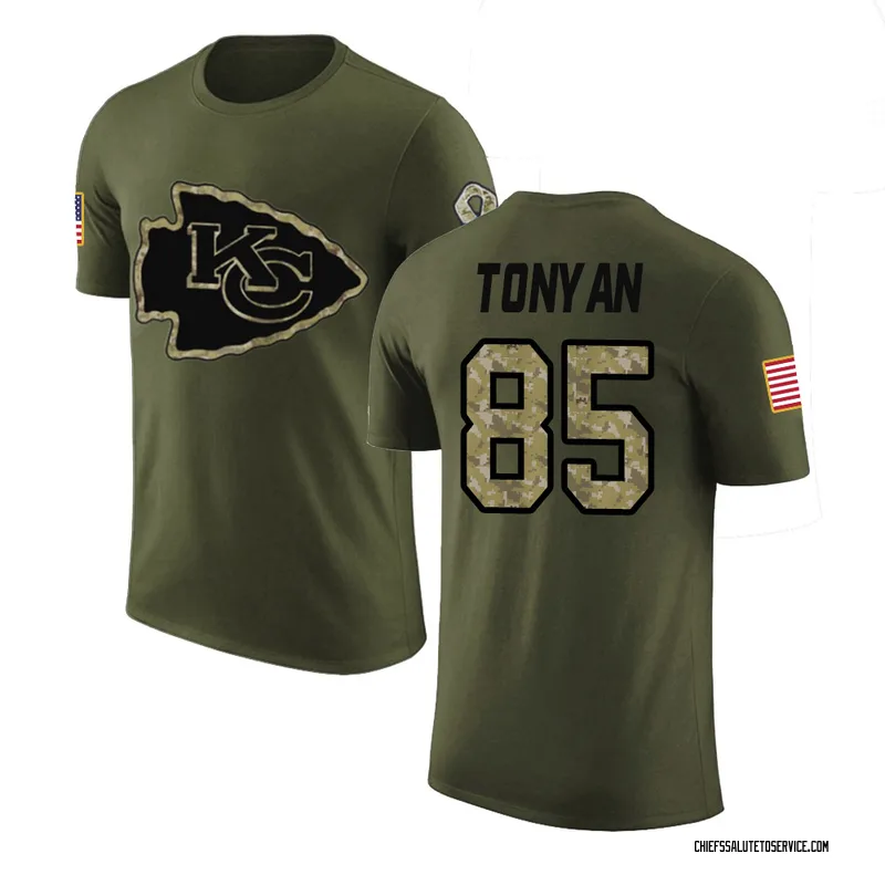 Men's Robert Tonyan Kansas City Chiefs Legend Olive Salute to Service T-Shirt