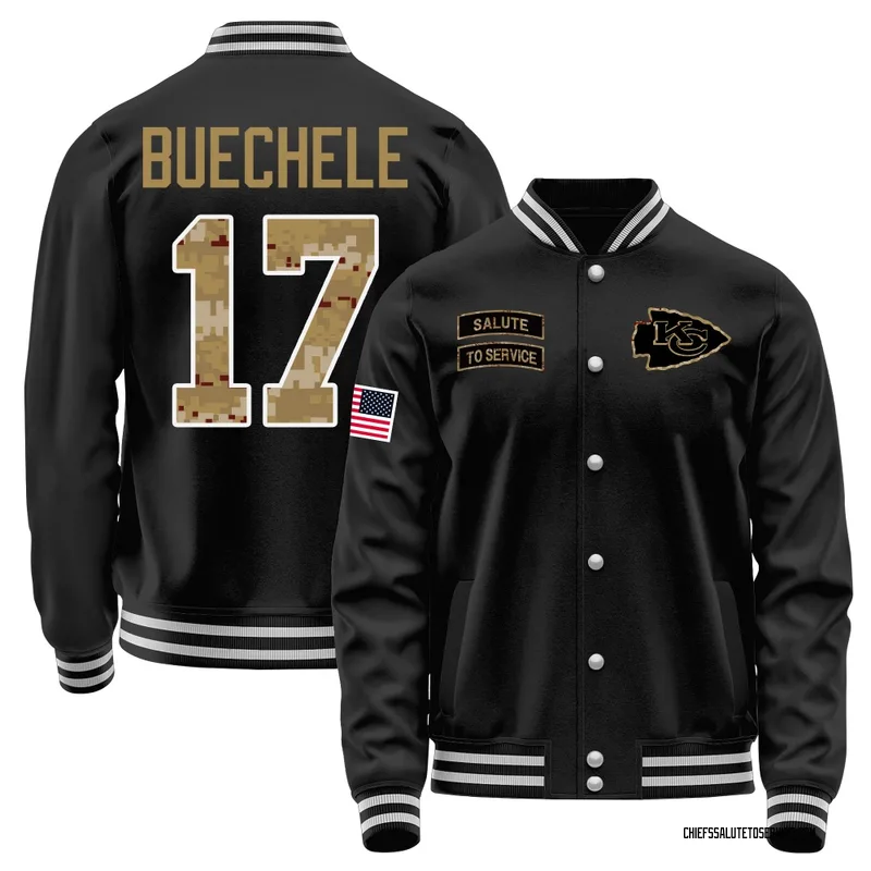 Men's Shane Buechele Kansas City Chiefs Black Salute to Service Sideline Performance Jacket