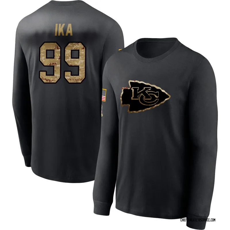 Men's Siaki Ika Kansas City Chiefs Black 2020 Salute To Service Sideline Performance Long Sleeve T-Shirt