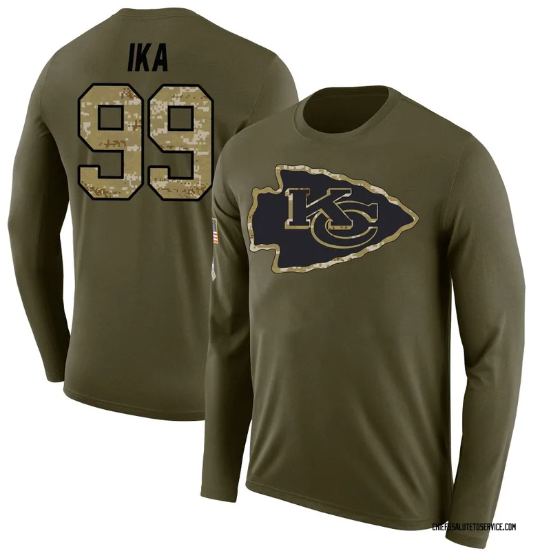 Men's Siaki Ika Kansas City Chiefs Legend Olive Salute to Service Sideline Long Sleeve T-Shirt