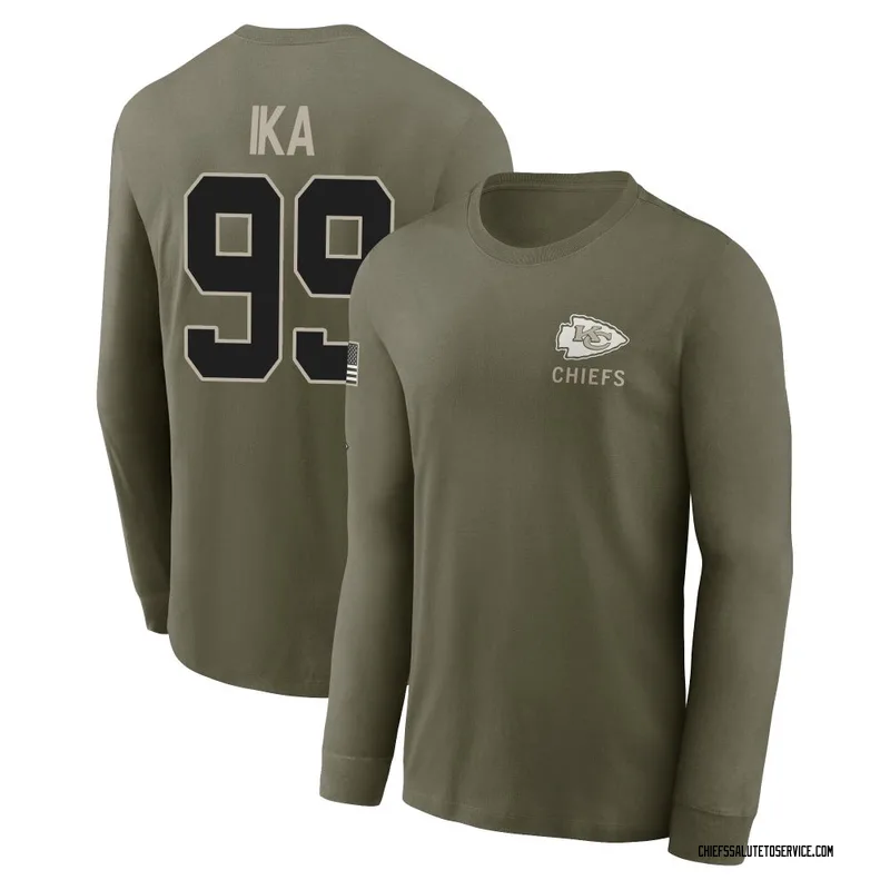 Men's Siaki Ika Kansas City Chiefs Olive 2025 Salute to Service Sideline Long Sleeve T-Shirt