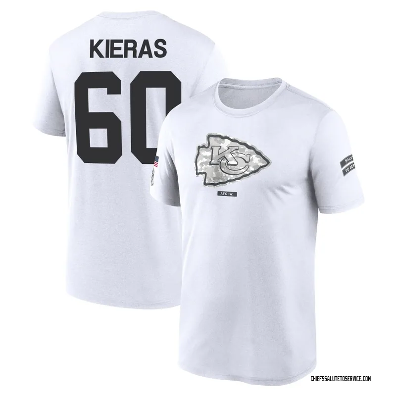 Men's Tautvydas Kieras Kansas City Chiefs Legend White 2024 Salute to Service Performance T-Shirt