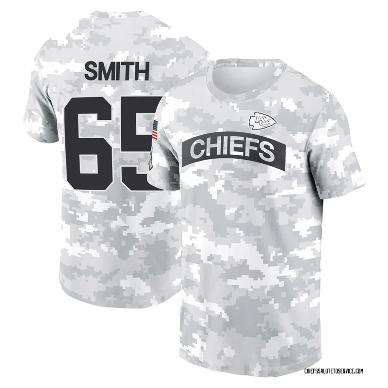 Men's Trey Smith Kansas City Chiefs Camo Arctic 2024 Salute to Service Performance T-Shirt