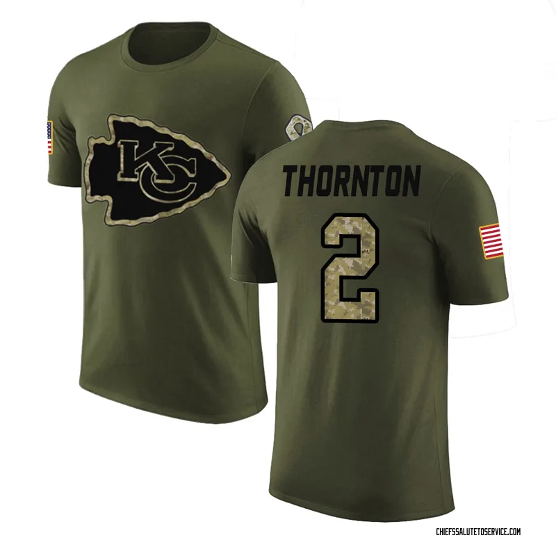 Men's Tyquan Thornton Kansas City Chiefs Legend Olive Salute to Service T-Shirt