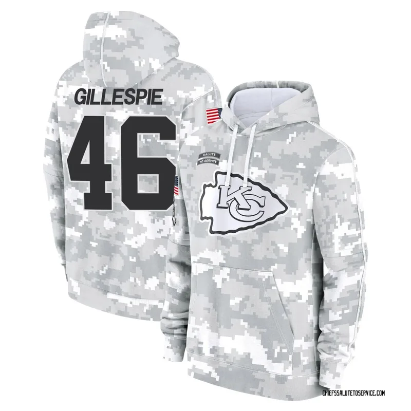 Men's Tyree Gillespie Kansas City Chiefs Camo Arctic 2024 Salute to Service Club Fleece Pullover Hoodie