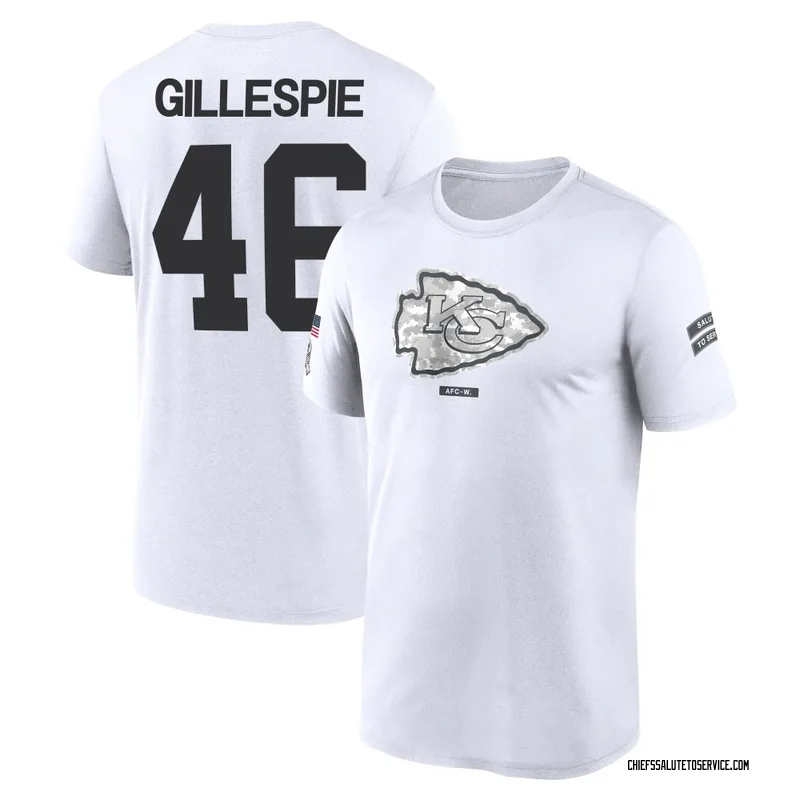 Men's Tyree Gillespie Kansas City Chiefs Legend White 2024 Salute to Service Performance T-Shirt