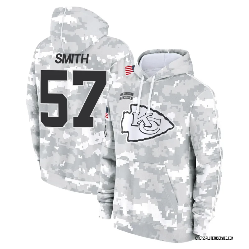 Men's Tyreke Smith Kansas City Chiefs Camo Arctic 2024 Salute to Service Club Fleece Pullover Hoodie