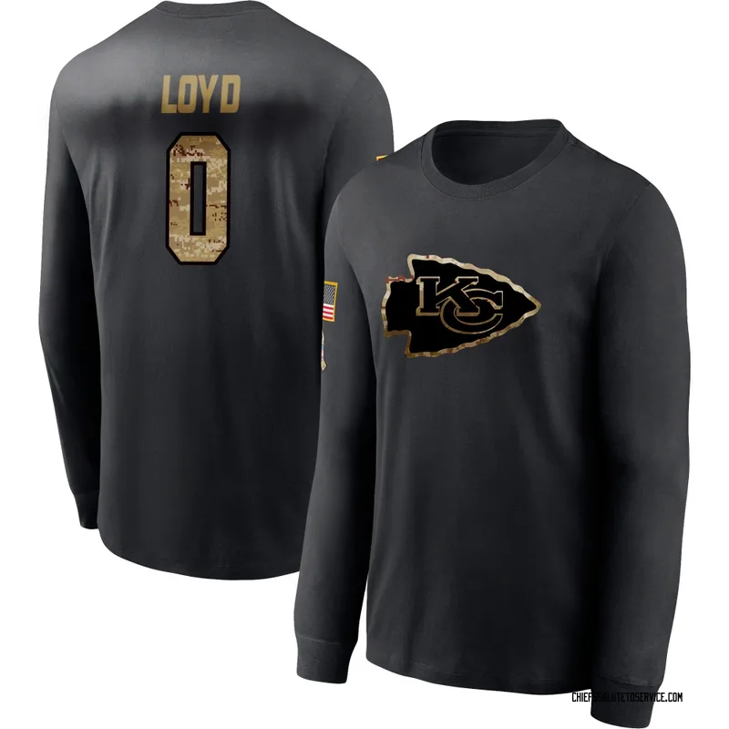 Men's Xavier Loyd Kansas City Chiefs Black 2020 Salute To Service Sideline Performance Long Sleeve T-Shirt
