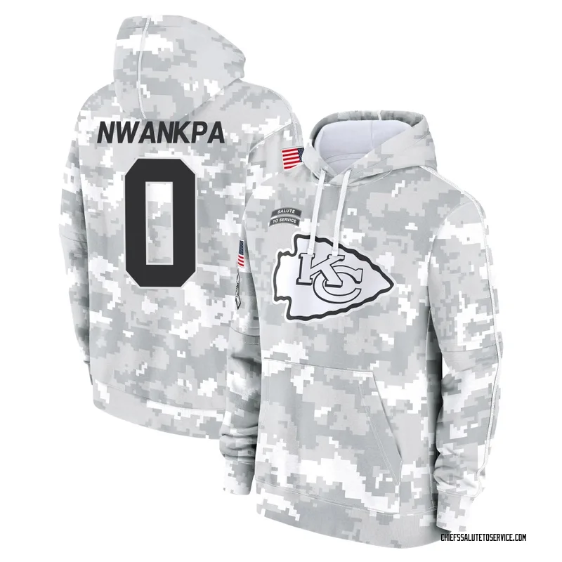Men's Xavier Nwankpa Kansas City Chiefs Camo Arctic 2024 Salute to Service Club Fleece Pullover Hoodie