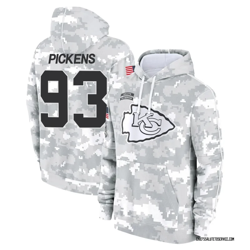 Men's Zacch Pickens Kansas City Chiefs Camo Arctic 2024 Salute to Service Club Fleece Pullover Hoodie