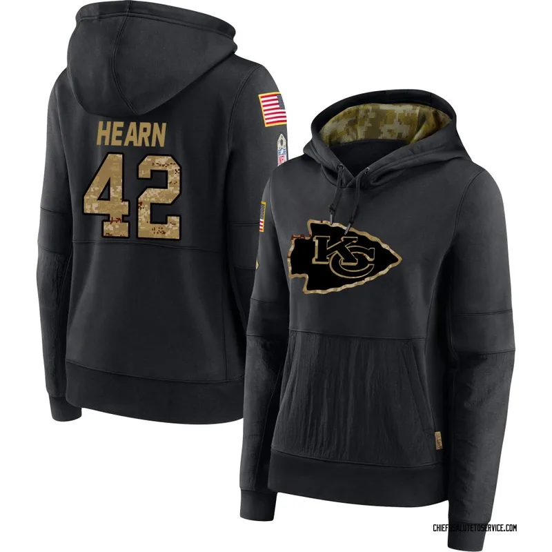 Women's Azizi Hearn Kansas City Chiefs Black 2020 Salute to Service Sideline Performance Pullover Hoodie