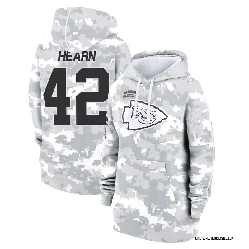 Women's Azizi Hearn Kansas City Chiefs Camo Arctic 2024 Salute to Service Club Fleece Pullover Hoodie