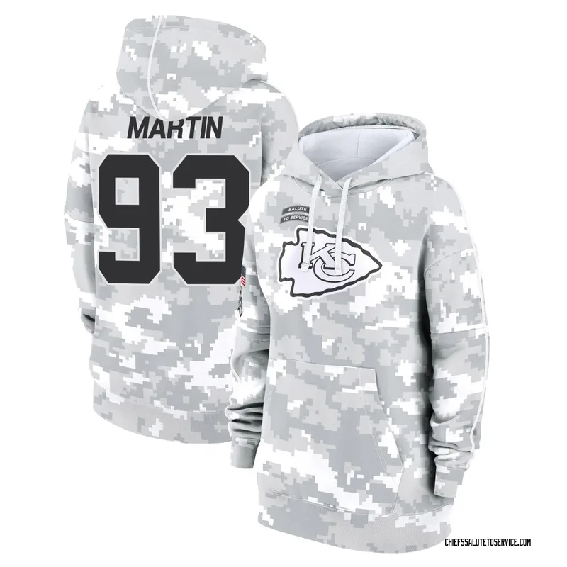 Women's Brodric Martin Kansas City Chiefs Camo Arctic 2024 Salute to Service Club Fleece Pullover Hoodie
