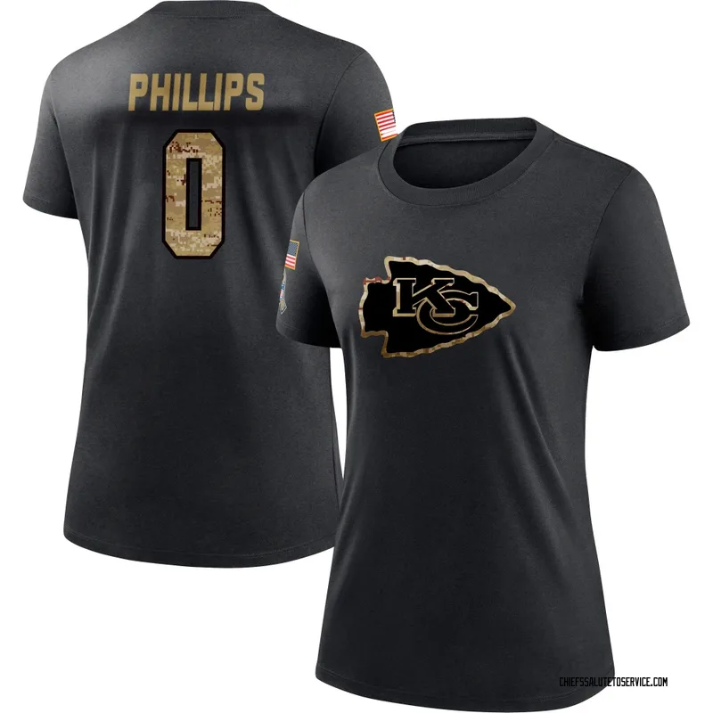 Women's Bryce Phillips Kansas City Chiefs Black 2020 Salute To Service Performance T-Shirt