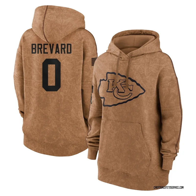Women's Cole Brevard Kansas City Chiefs Brown 2023 Salute To Service Pullover Hoodie