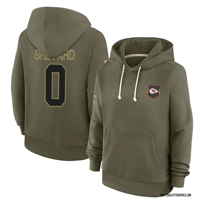 Women's Cole Brevard Kansas City Chiefs Olive 2025 Salute to Service Hoodie