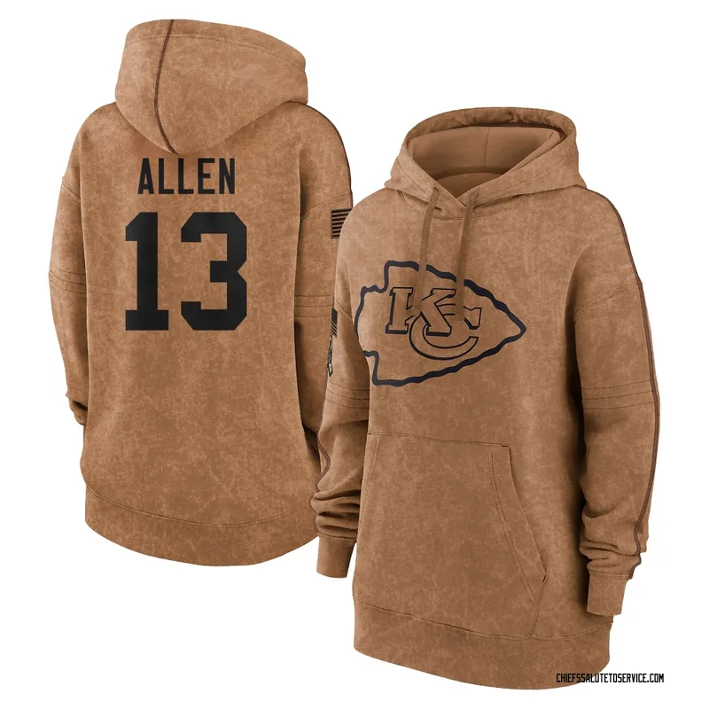 Women's Cyrus Allen Kansas City Chiefs Brown 2023 Salute To Service Pullover Hoodie