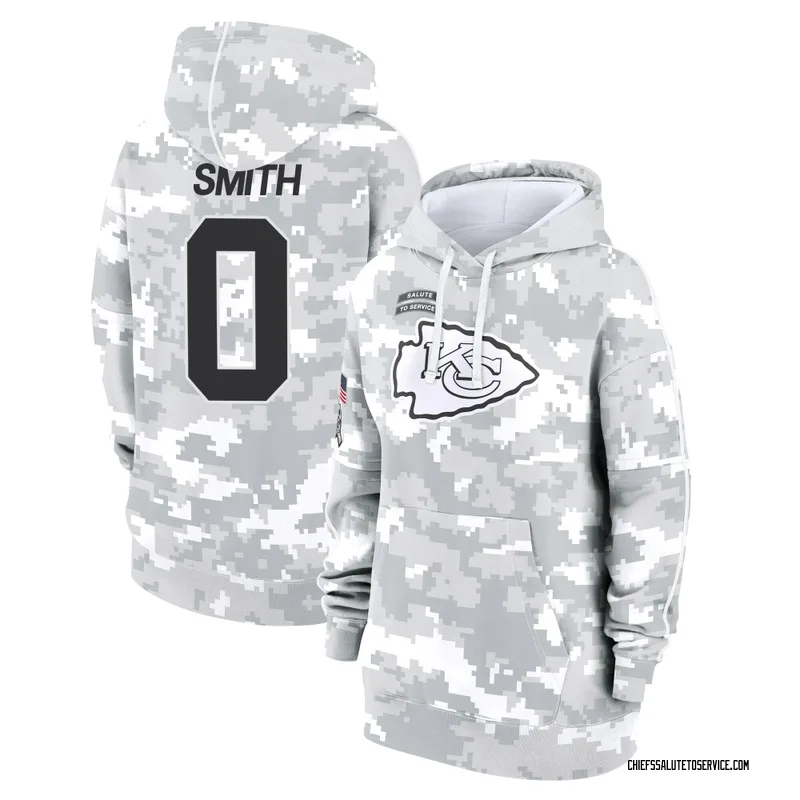 Women's EJ Smith Kansas City Chiefs Camo Arctic 2024 Salute to Service Club Fleece Pullover Hoodie