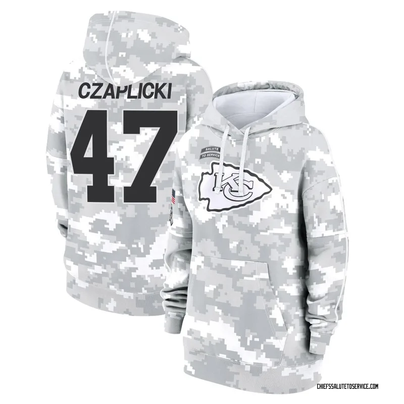 Women's Eddie Czaplicki Kansas City Chiefs Camo Arctic 2024 Salute to Service Club Fleece Pullover Hoodie