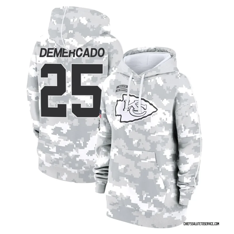 Women's Emari Demercado Kansas City Chiefs Camo Arctic 2024 Salute to Service Club Fleece Pullover Hoodie