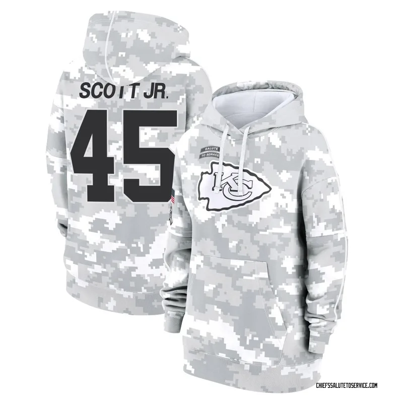 Women's Eric Scott Jr. Kansas City Chiefs Camo Arctic 2024 Salute to Service Club Fleece Pullover Hoodie