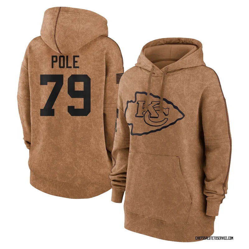 Women's Esa Pole Kansas City Chiefs Brown 2023 Salute To Service Pullover Hoodie