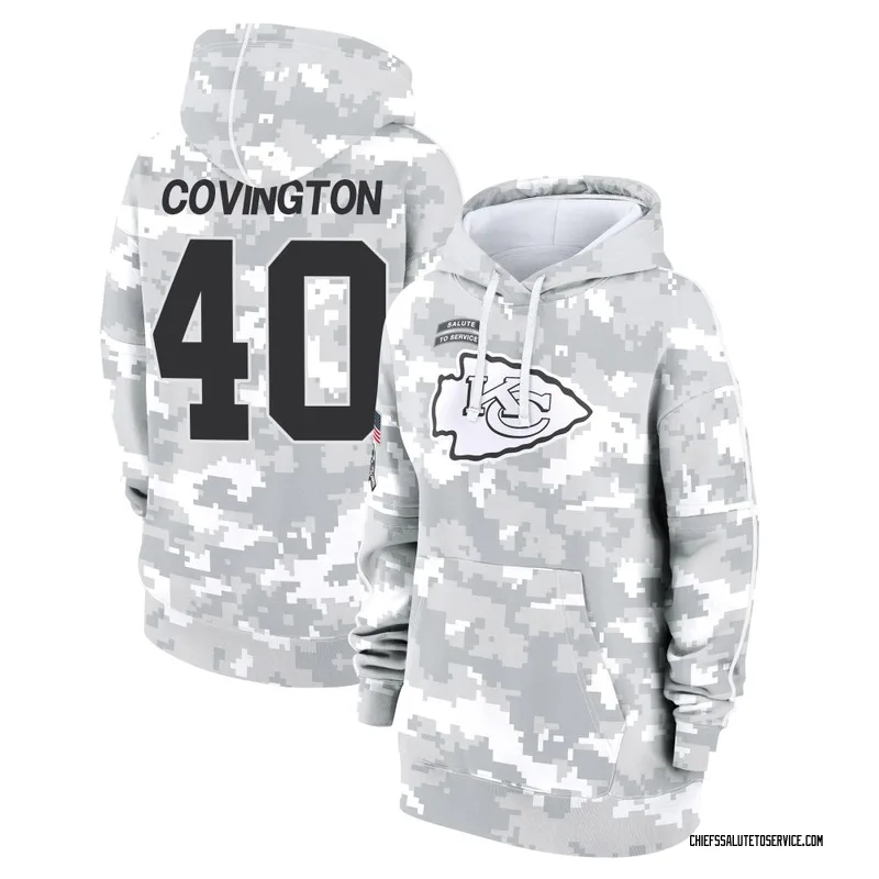 Women's Jacobe Covington Kansas City Chiefs Camo Arctic 2024 Salute to Service Club Fleece Pullover Hoodie