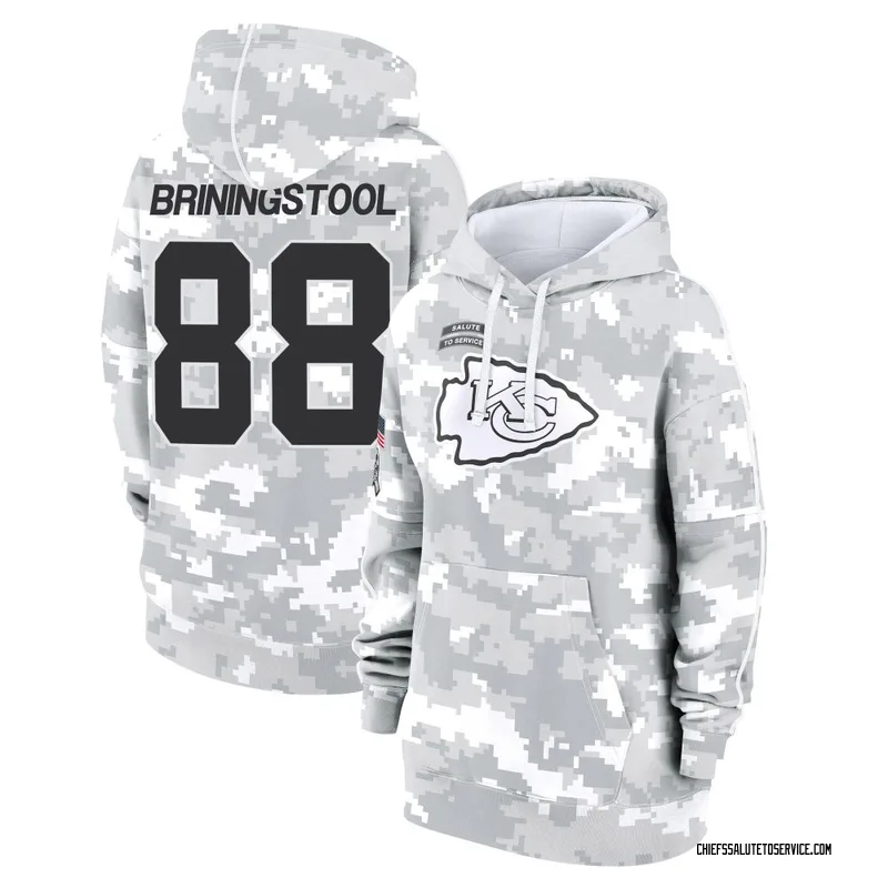 Women's Jake Briningstool Kansas City Chiefs Camo Arctic 2024 Salute to Service Club Fleece Pullover Hoodie