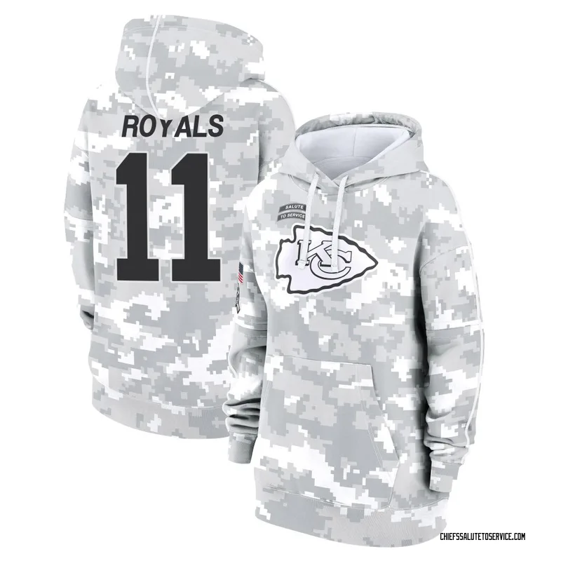 Women's Jalen Royals Kansas City Chiefs Camo Arctic 2024 Salute to Service Club Fleece Pullover Hoodie
