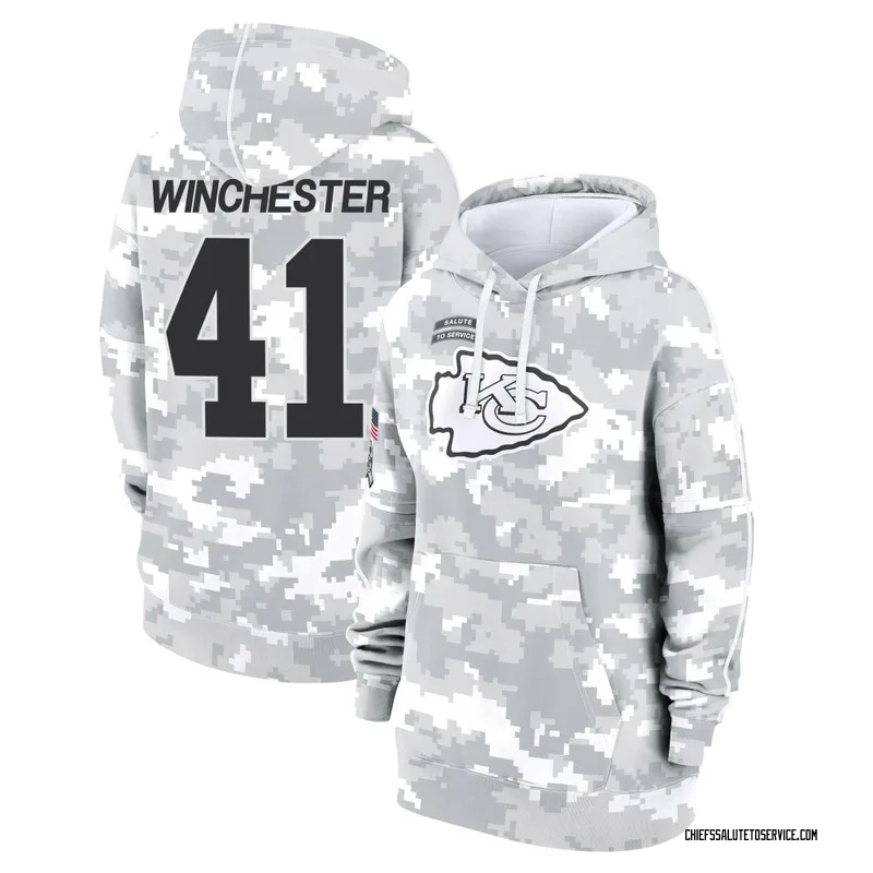 Women's James Winchester Kansas City Chiefs Camo Arctic 2024 Salute to Service Club Fleece Pullover Hoodie