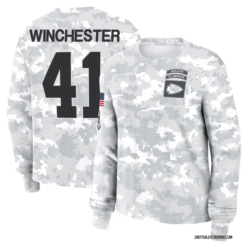 Women's James Winchester Kansas City Chiefs Camo Arctic 2024 Salute to Service Long Sleeve T-Shirt