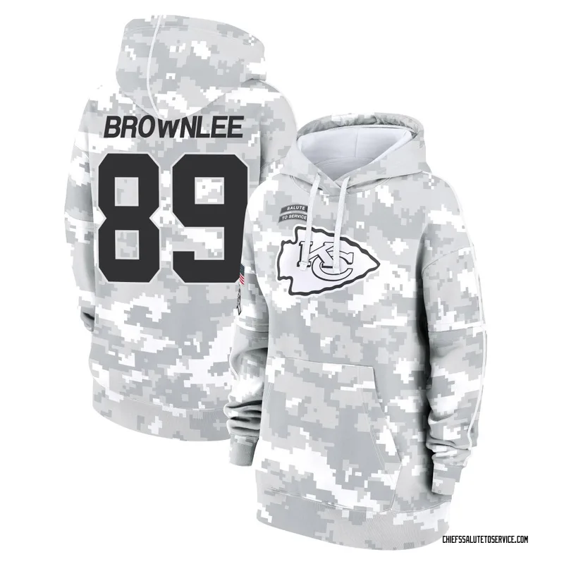 Women's Jason Brownlee Kansas City Chiefs Camo Arctic 2024 Salute to Service Club Fleece Pullover Hoodie