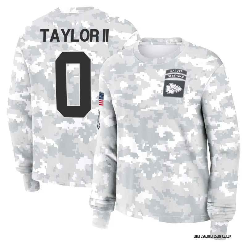Women's Jason Taylor II Kansas City Chiefs Camo Arctic 2024 Salute to Service Long Sleeve T-Shirt
