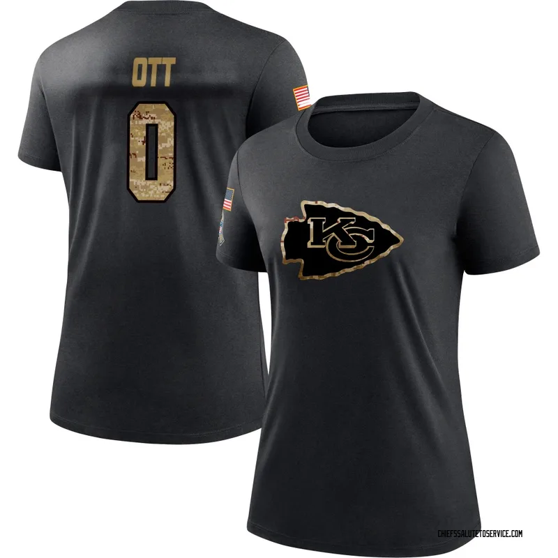 Women's Jaydn Ott Kansas City Chiefs Black 2020 Salute To Service Performance T-Shirt