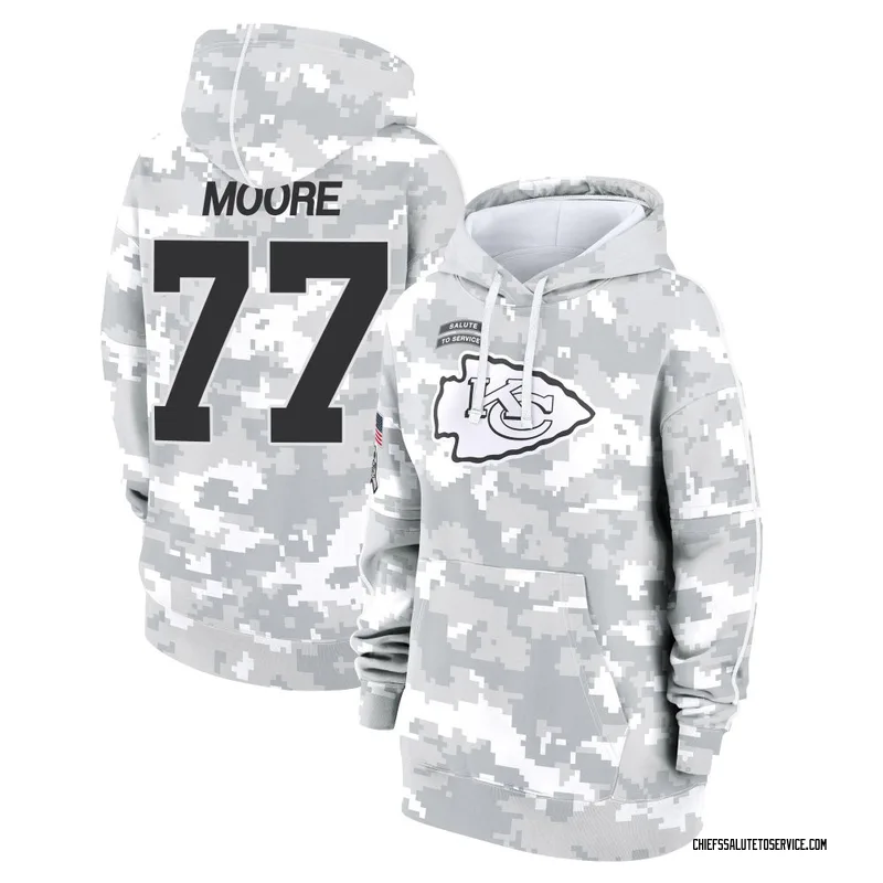 Women's Jaylon Moore Kansas City Chiefs Camo Arctic 2024 Salute to Service Club Fleece Pullover Hoodie