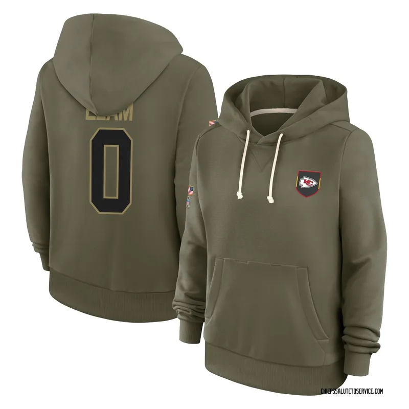 Women's Kaiir Elam Kansas City Chiefs Olive 2025 Salute to Service Hoodie