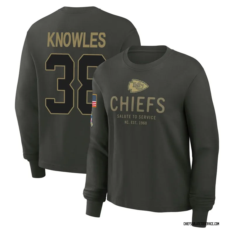 Women's Kevin Knowles II Kansas City Chiefs Green Dark/ 2025 Salute to Service Sideline Long Sleeve T-Shirt