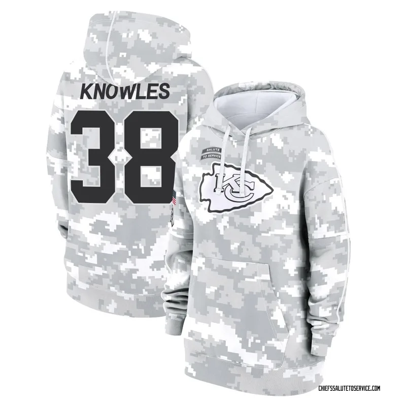 Women's Kevin Knowles Kansas City Chiefs Camo Arctic 2024 Salute to Service Club Fleece Pullover Hoodie