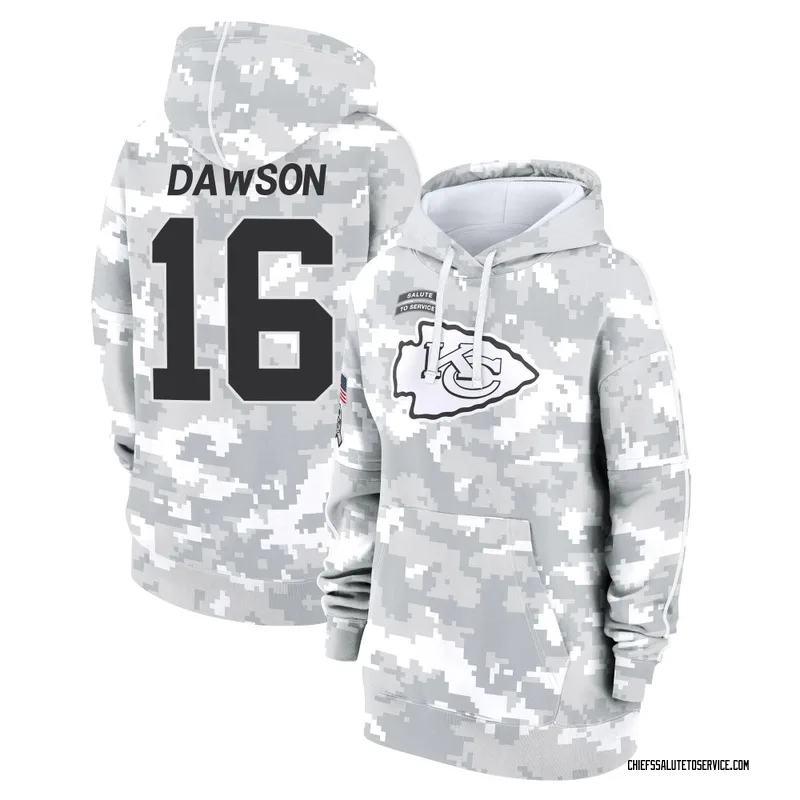 Women's Len Dawson Kansas City Chiefs Camo Arctic 2024 Salute to Service Club Fleece Pullover Hoodie